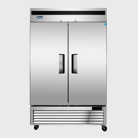 Atosa Stainless Bottom Mount Two Self-Closing Door Reach-In Freezer