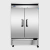 Atosa Stainless Bottom Mount Two Self-Closing Door Reach-In Refrigerator