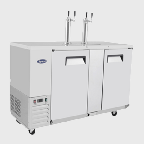 Atosa Stainless Keg Cooler With Two Dual Taps 58"W