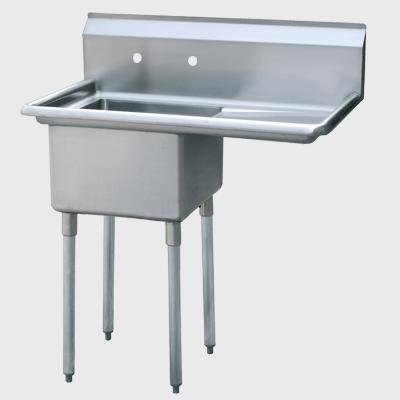 Atosa Stainless One Compartment Sink With Right Drainboard 39" W