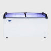 Atosa White Coated Exterior Angle Curved Top Chest Freezer With Glass Arc Lid 50