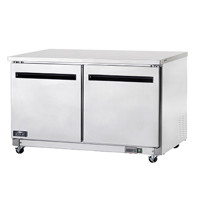 Arctic Air Refrigerated Work Top Counter 60"W 15.5 cu. ft. 2 Self-Closing Doors Stainless Steel