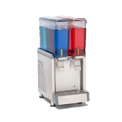Grindmaster Cecilware Cold Beverage Dispenser Electric Two 2.4 Gallon Clear Plastic Bowls