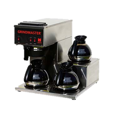 Grindmaster Cecilware Decanter Coffee Brewer Three Warmers (2 lower side by side & 1 step up right)