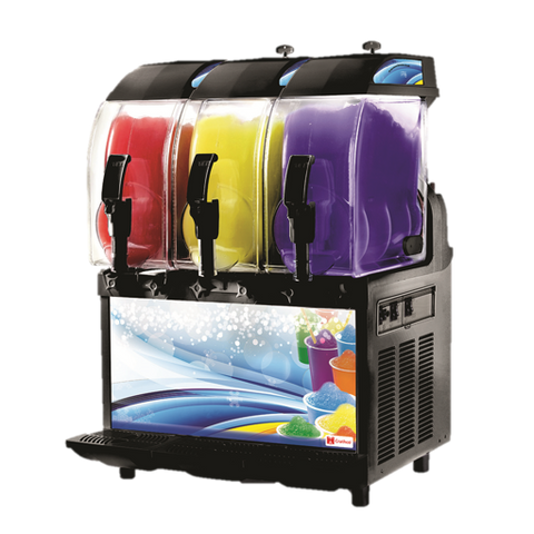Grindmaster Cecilware Frozen Drink Machine Non-Carbonated Three 2.9 Gallon Insulated Bowls With Light Panel