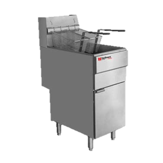 Grindmaster Cecilware Gas Fryer Floor Model Full Pot Three Tube Burners