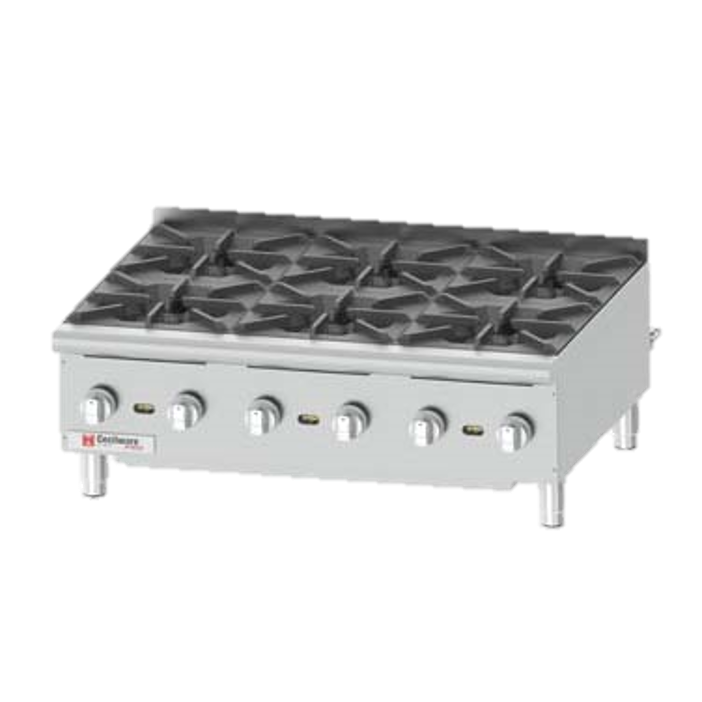 Grindmaster Cecilware Gas Hotplate Countertop 36" W Six Burners Manual Controls