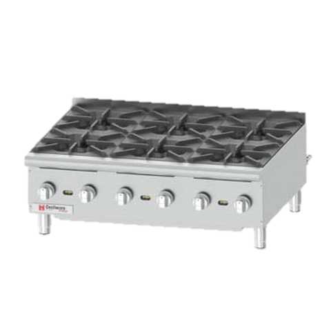 Grindmaster Cecilware Gas Hotplate Countertop 36" W Six Burners Manual Controls