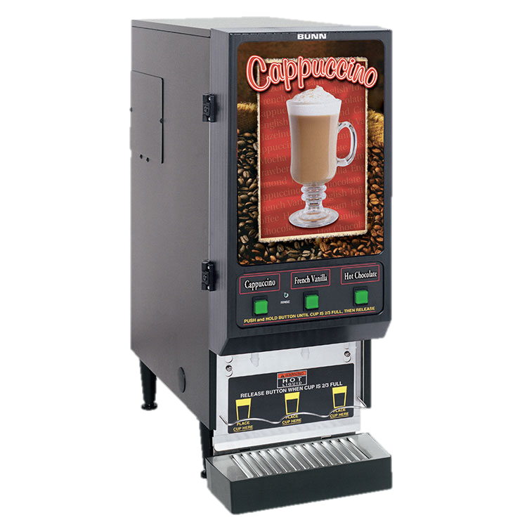 BUNN Hot Beverage Dispenser Electric With Three 4 lb. Hopper