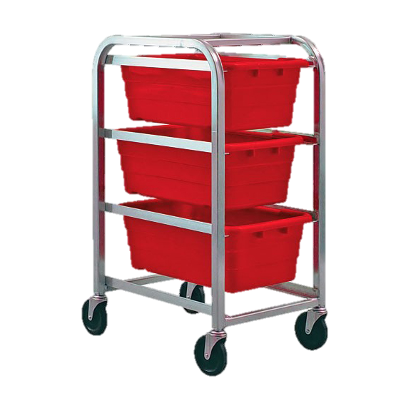 Quantum FoodService Tub Rack Mobile 41"H Red