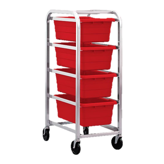 Quantum FoodService Tub Rack Mobile 51"H Red