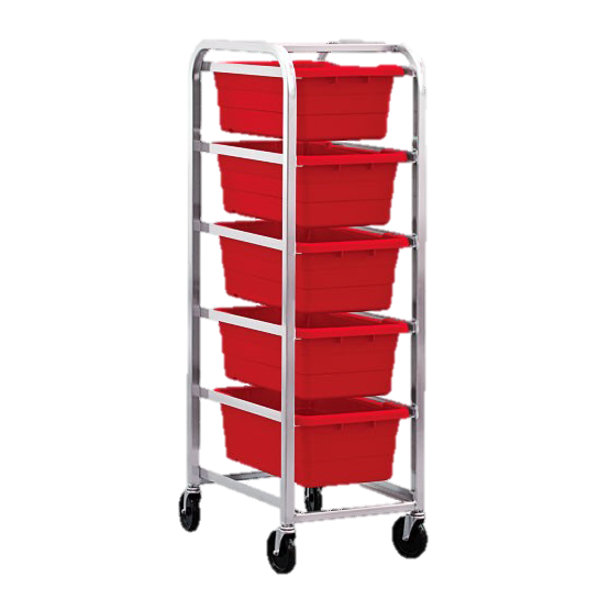 Quantum FoodService Tub Rack Mobile 61"H Red