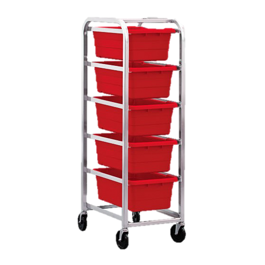 Quantum FoodService Tub Rack Mobile 61"H Red