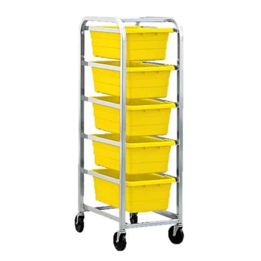 Quantum FoodService Tub Rack Mobile 61"H Yellow