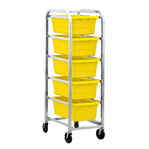 Quantum FoodService Tub Rack Mobile 61"H Yellow
