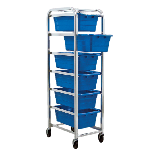 Quantum FoodService Tub Rack Mobile 71"H Blue