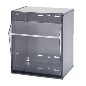 Quantum FoodService Organizer Bin Rack One Compartment Gray