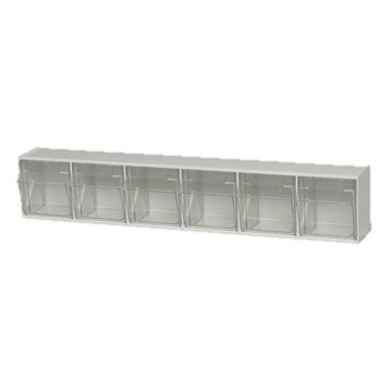 Quantum FoodService Organizer Bin Rack Six Compartment White