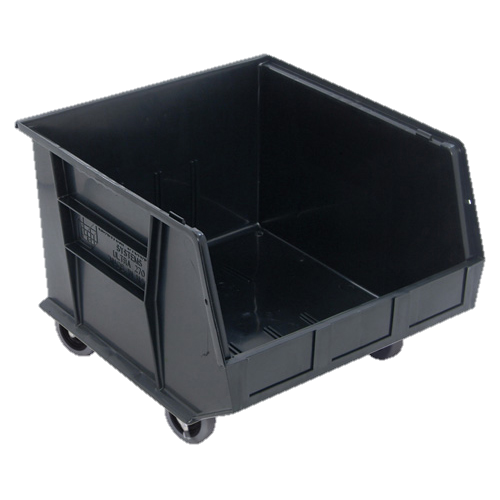 Quantum FoodService Shelf Bin 18" x 16.5" Black Casters