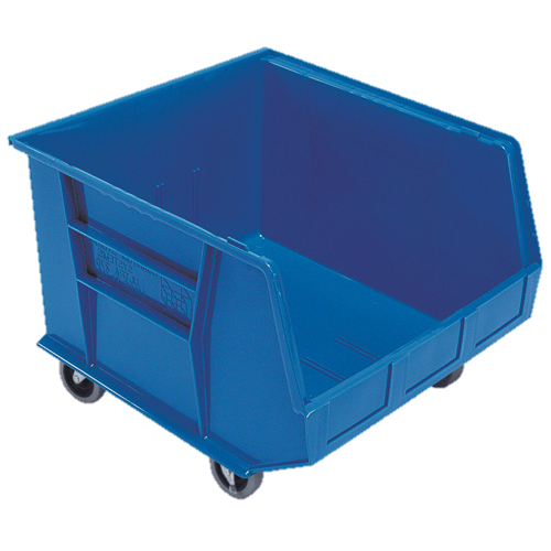 Quantum FoodService Shelf Bin 18" x 16.5" Blue Casters