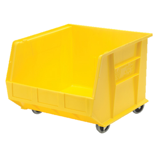 Quantum FoodService Shelf Bin 18" x 16.5" Yellow Casters