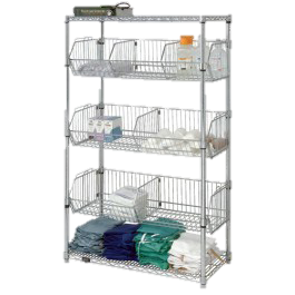 Quantum FoodService Shelving Basket Unit 63" x 36" x 18"