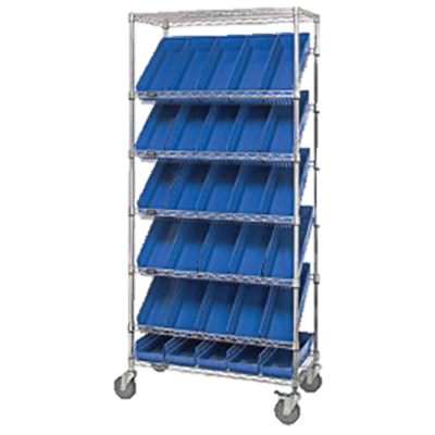 Quantum FoodService Wire Shelving Unit (48) 4-1/8"D Bins