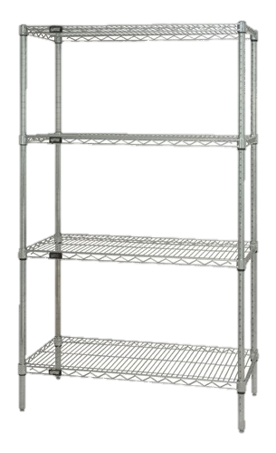Quantum FoodService Wire Shelving Unit 36"W x 14"D Stainless Steel