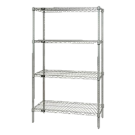 Quantum FoodService Wire Shelving Unit 36"W x 24"D Chrome Finish