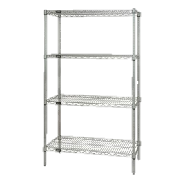 Quantum FoodService Wire Shelving Unit 36"W x 24"D Stainless Steel