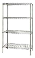 Quantum FoodService Wire Shelving Unit 60"W x 74"H Chrome Finish