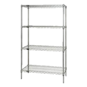 Quantum FoodService Wire Shelving Unit 30"W x 74"H Chrome Finish