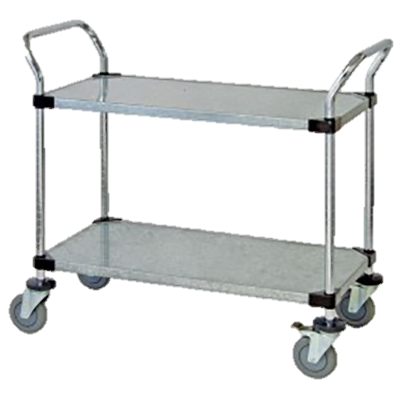Quantum FoodService Metal Cart 36"W x 18"D Two Shelves