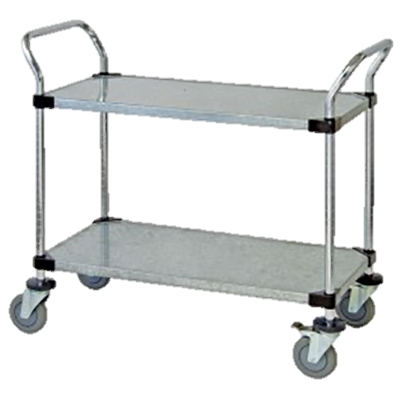 Quantum FoodService Metal Cart 42"W x 24"D Two Shelves