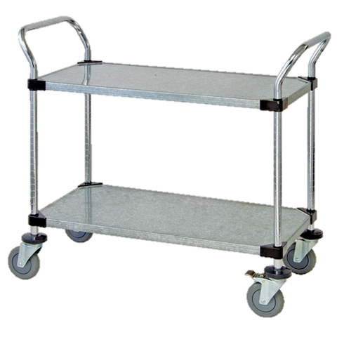 Quantum FoodService Metal Cart 42"W x 18"D Two Shelves
