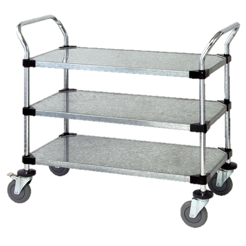 Quantum FoodService Metal Cart 48"W x 18"D Three Shelves