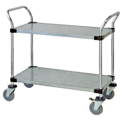 Quantum FoodService Metal Cart 36"W x 24"D Two Shelves