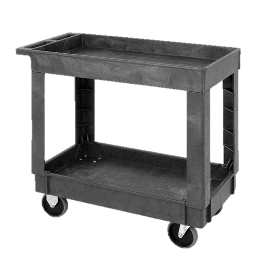 Quantum FoodService Plastic Cart 34.25"W x 17.5"D Two Shelves