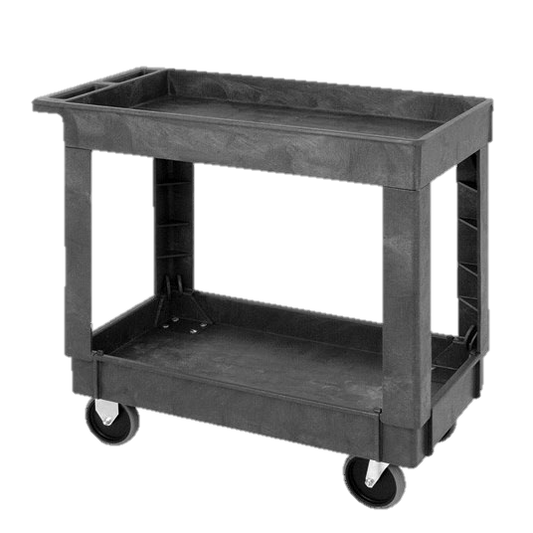 Quantum FoodService Plastic Cart 34.25"W x 17.5"D Two Shelves