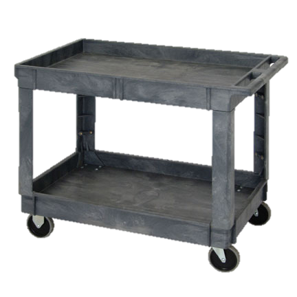 Quantum FoodService Plastic Cart 40"W x 26"D Two Shelves