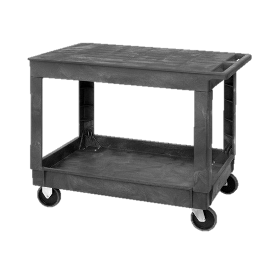 Quantum FoodService Plastic Cart 40"W x 32.5"H Two Shelves