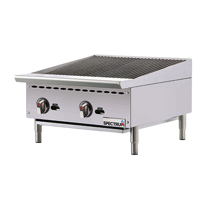 Spectrum Charbroiler Countertop Natural Gas Stainless Steel 24"W x 34-7/16"D