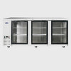 Atosa Stainless Three Glass Door Refrigerated Back Bar Cooler 90