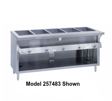 Duke Thurmaduke™ Steamtable Gas Unit 74"W x 36"H x 34"D Stainless Steel With Integral Cutting Board Shelf