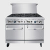 Atosa Stainless Eight Burner Natural Gas Range With Two Ovens 48