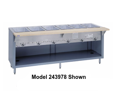 Duke Thurmaduke™ Steamtable Gas Unit 60"W x 36"H x 25.5"D Stainless Steel With Adjusable Feet