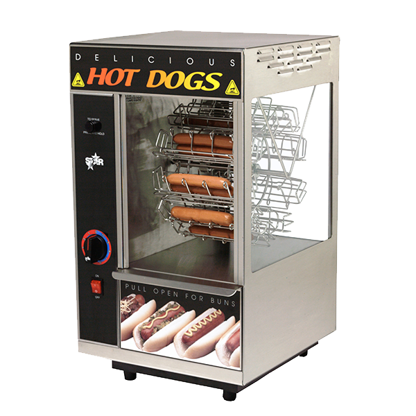 superior-equipment-supply - Star Manufacturimg - Star Stainless Steel Broil-O-Dog Hot Dog Broiler 18 Dogs & 12 Buns Capacity