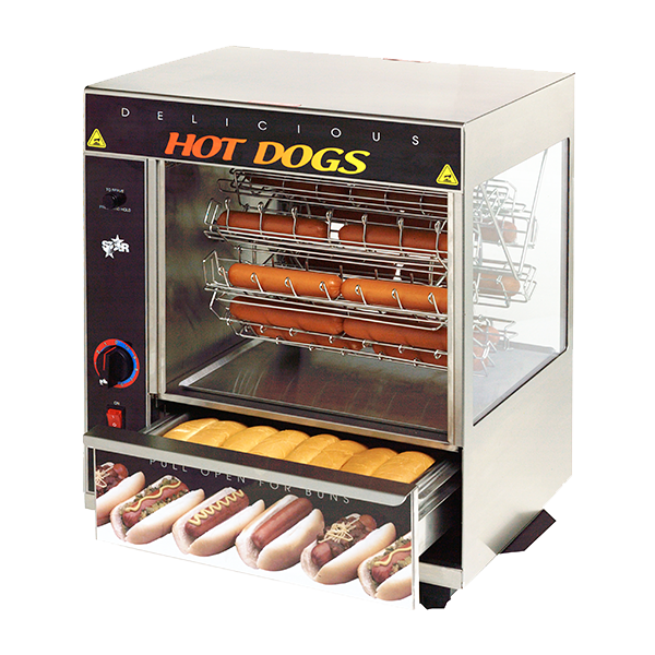 superior-equipment-supply - Star Manufacturimg - Star Stainless Steel Broil-O-Dog Hot Dog Broiler 36 Dogs & 32 Buns Capacity