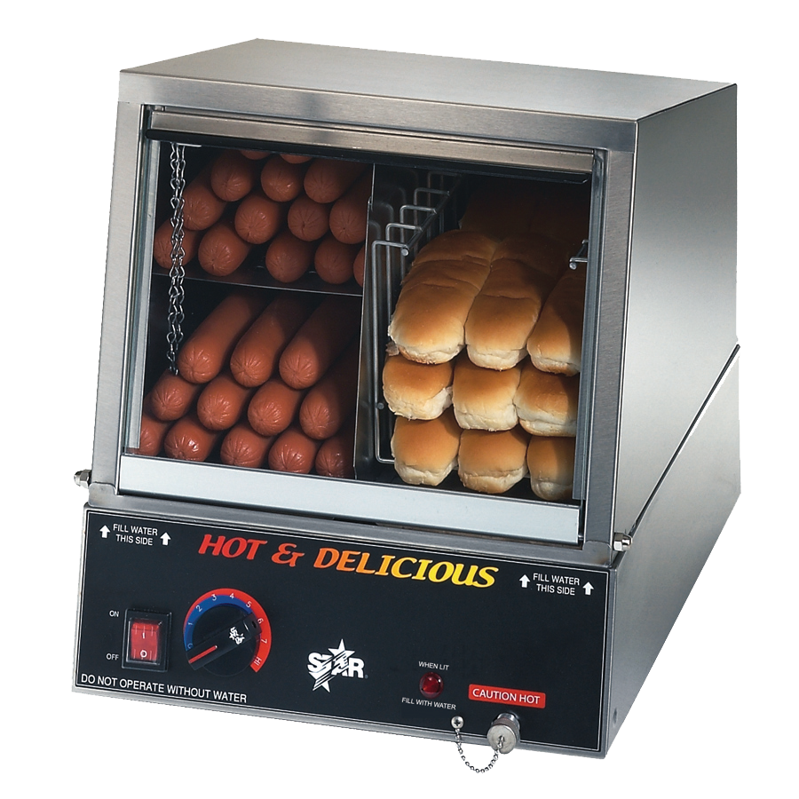 superior-equipment-supply - Star Manufacturimg - Star Hot Dog Steamer with Juice Tray 170 Hot Dog Capacity 18 Buns