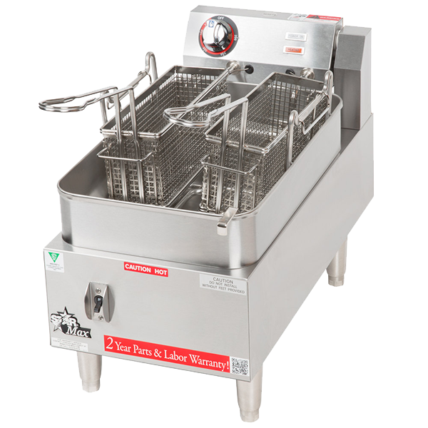 superior-equipment-supply - Star Manufacturimg - Star Stainless Steel Electric Countertop 15 lb. Capacity Fryer 12"W